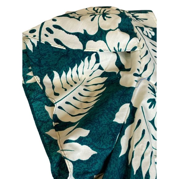 Royal Creation Tiki dress zip back leaves pattern Hawaii Medium - Picture 10 of 13